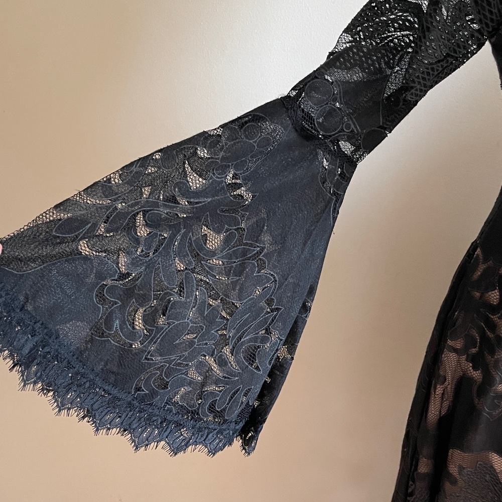 NEW Lily McBee Elegant Black and Nude Lace Dress - Picture 4 of 9